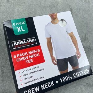 Kirkland Signature Mens XL Crew Neck Tee 6-Pack 100% Cotton a1413